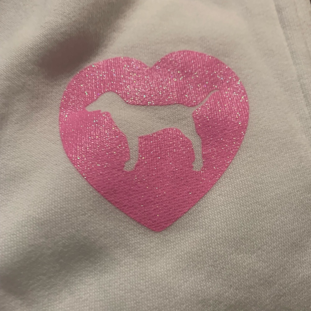 Victoria’s Secret Pink Originals M Green L/S Shirt & M White Campus Pants SET